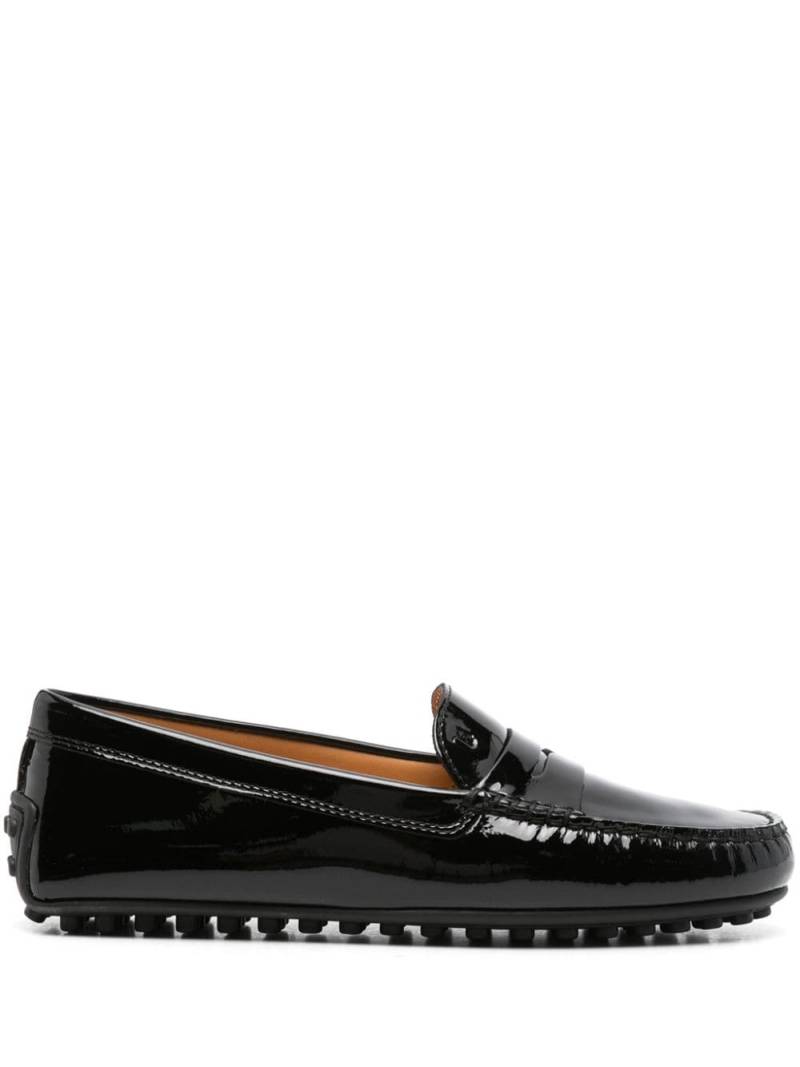 Tod's penny slot patent-leather loafers - Black von Tod's