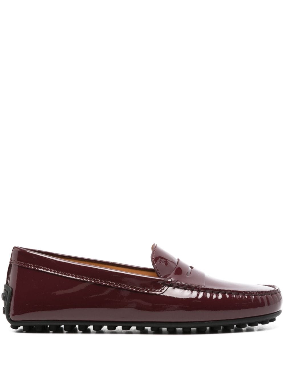 Tod's penny slot patent-leather loafers - Red von Tod's