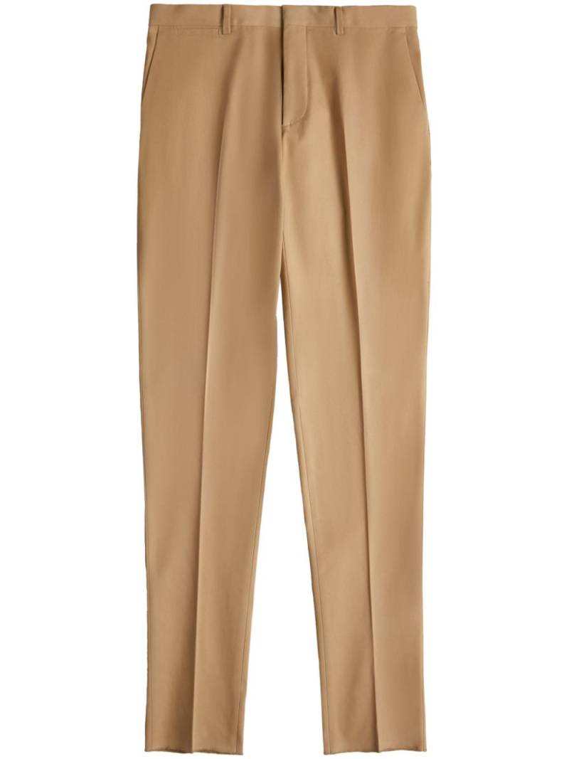 Tod's pressed-crease tapered trousers - Neutrals von Tod's