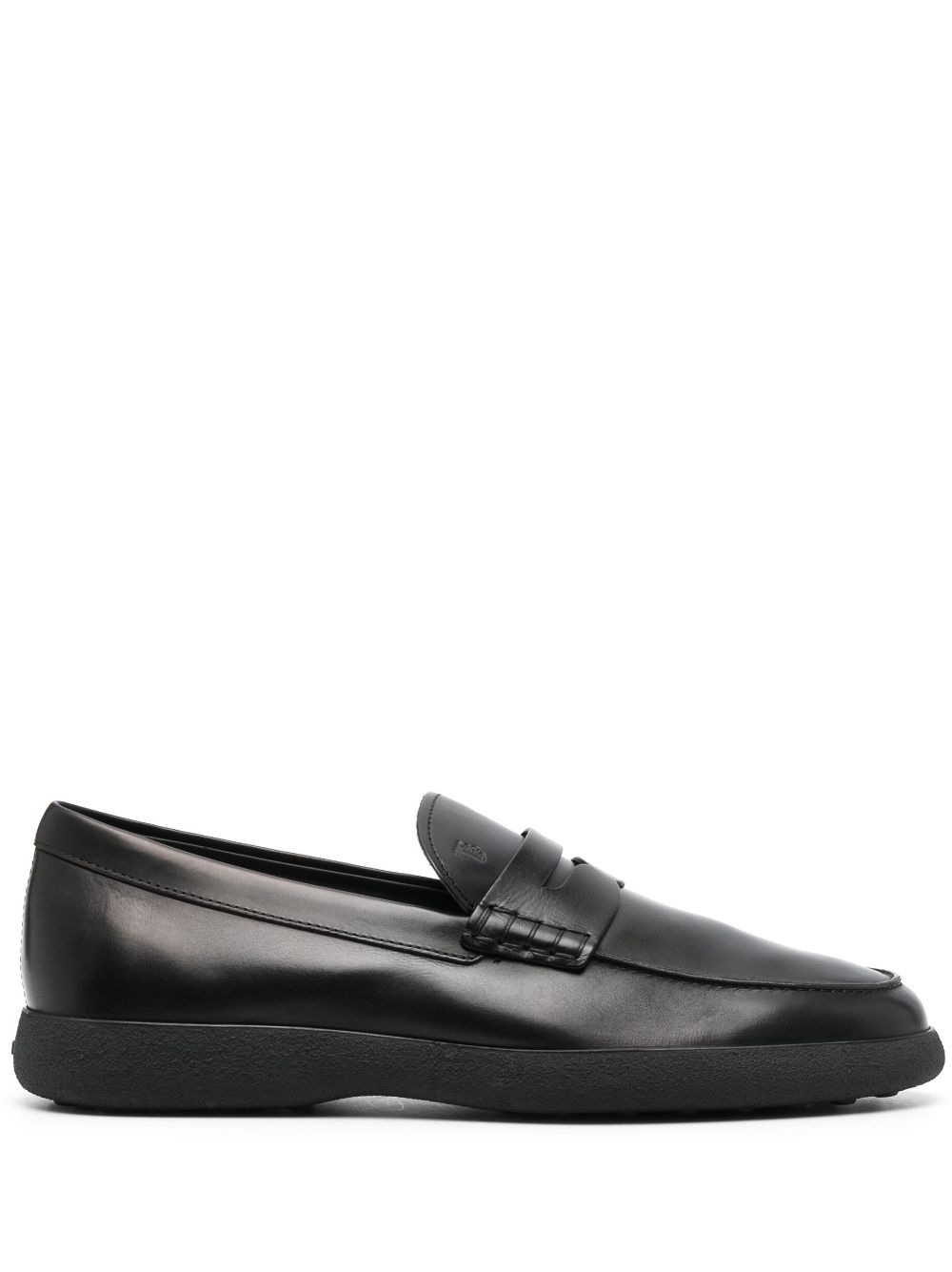 Tod's round-toe leather loafers - Black von Tod's