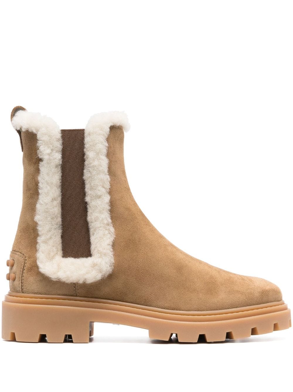 Tod's shearling-trim chelsea boots - Neutrals von Tod's