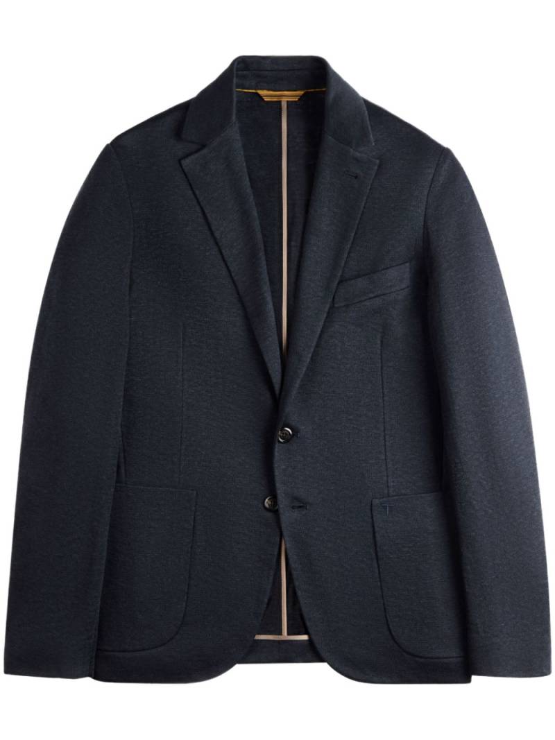 Tod's single-breasted linen blazer - Blue von Tod's