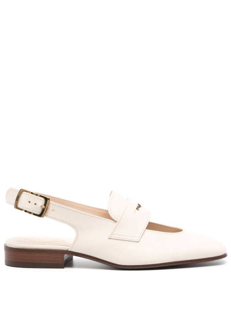 Tod's slingback leather loafers - Neutrals von Tod's