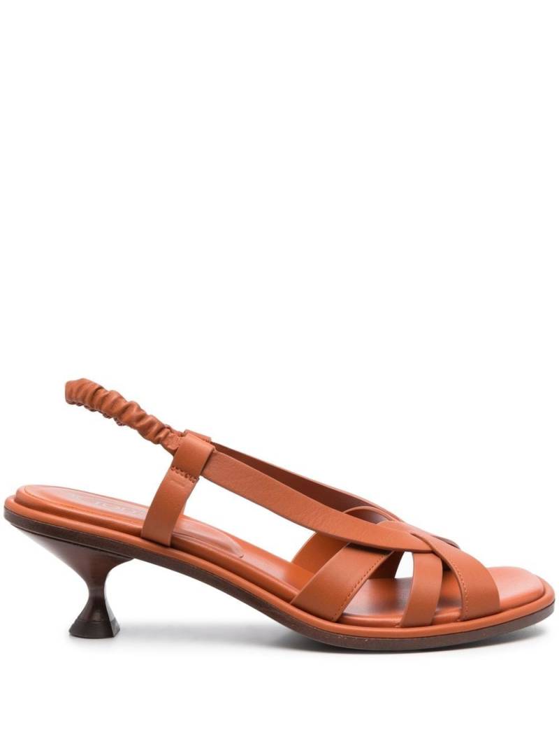 Tod's slingback leather sandals - Brown von Tod's