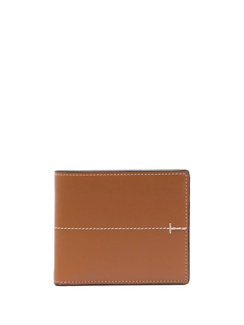 Tod's stitch-detail leather wallet - Brown von Tod's