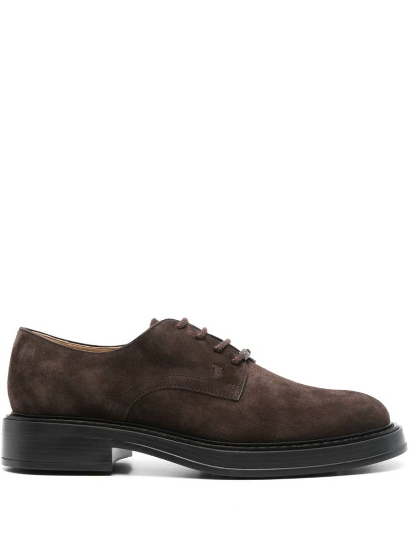 Tod's suede derby shoes - Brown von Tod's