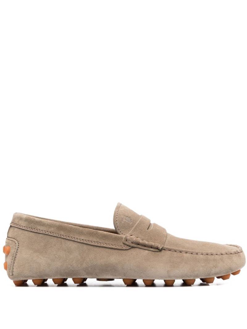 Tod's suede penny-slot loafers - Neutrals von Tod's