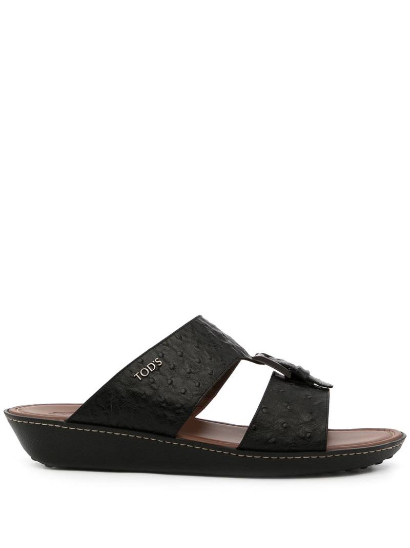 Tod's textured leather sandals - Black von Tod's