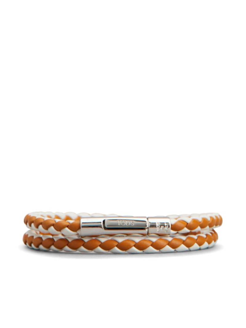 Tod's two-tone weave wrap bracelet - White von Tod's