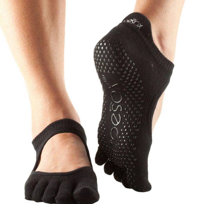 Toesox - Bellarina Zehensocken, für Damen, Schwarz, Größe M von Toesox