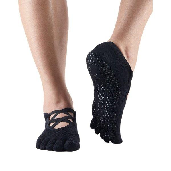 Toesox - Elle Zehensocken, für Damen, Schwarz, Größe S von Toesox