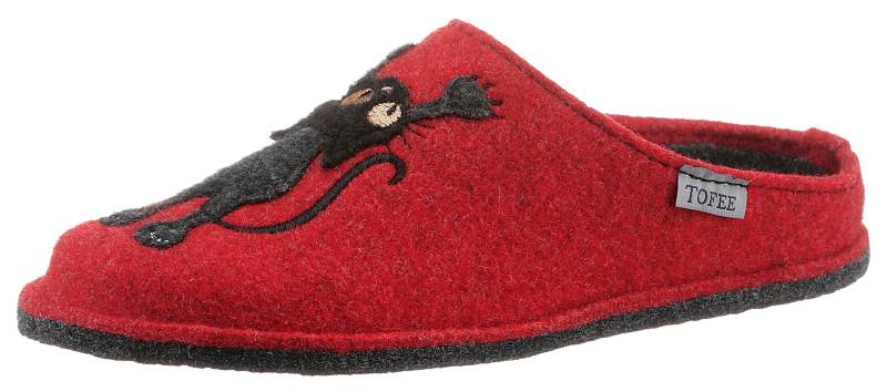 Tofee Pantoffel, mit Katzen-Motiv von Tofee