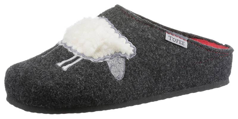 Tofee Pantoffel, mit Schaf-Motiv von Tofee