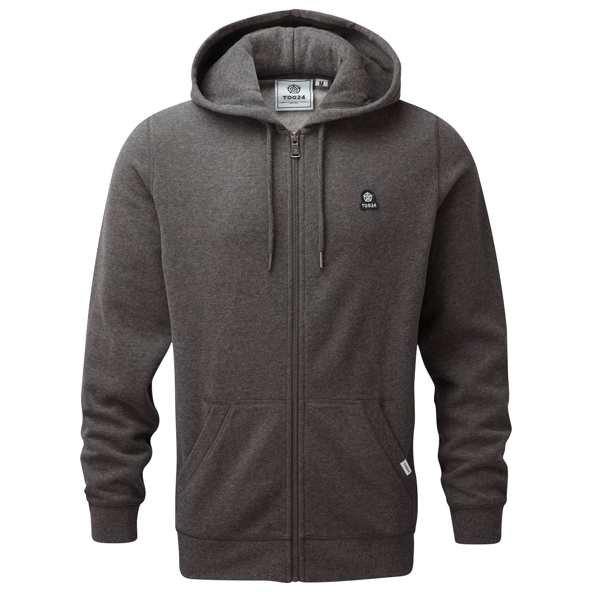 Tog24 - Alden Hoodie mit durchgehendem Reißverschluss, für Herren, Grau, Größe XXL von Tog24