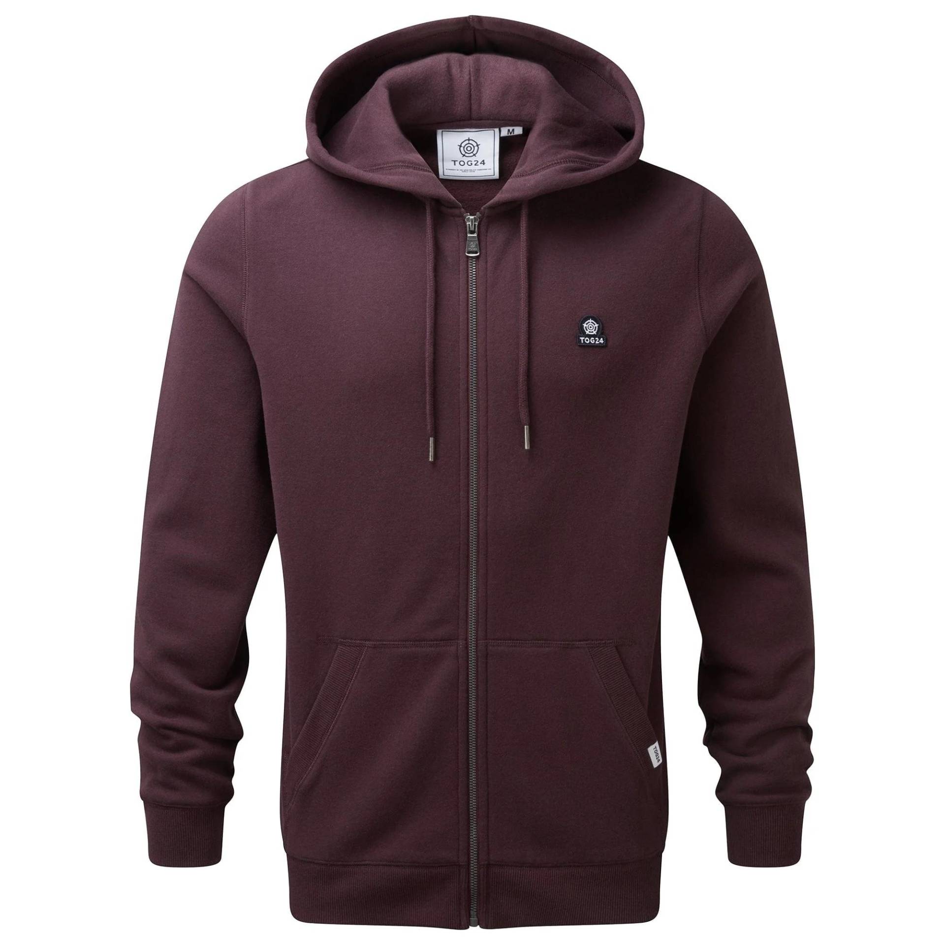 Alden Hoodie Mit Durchgehendem Reißverschluss Herren Weinrot 3XL von Tog24