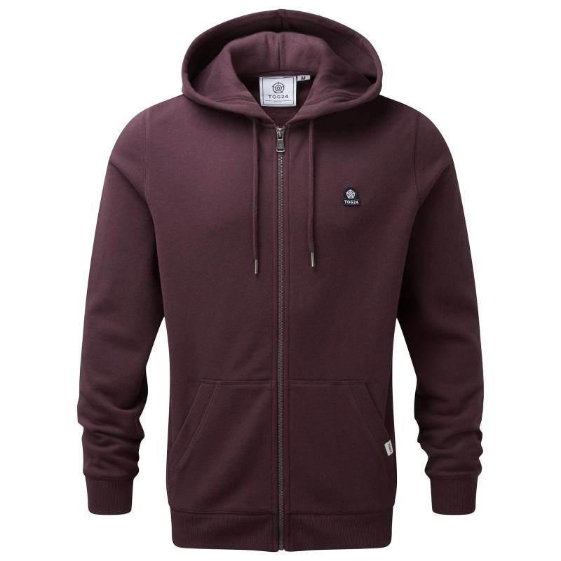 Alden Hoodie Mit Durchgehendem Reißverschluss Herren Weinrot L von Tog24