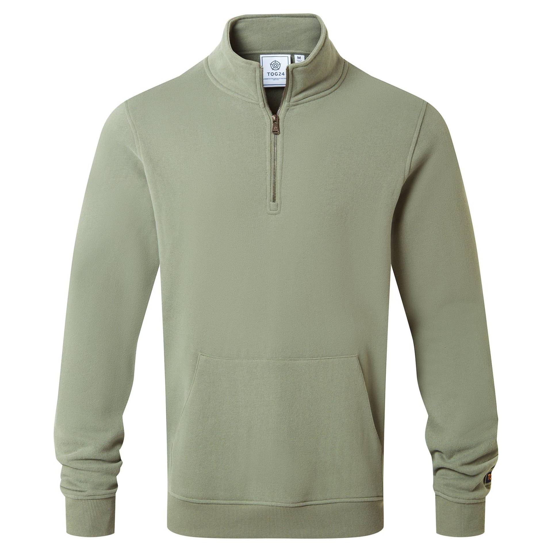 Dorian Sweatshirt Mit Kurzem Reißverschluss Herren Khaki L von Tog24