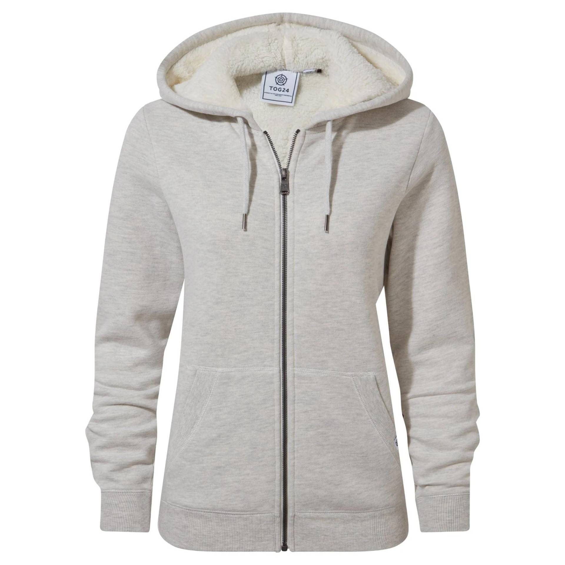 Finch Hoodie Mit Durchgehendem Reißverschluss Mit Vlies Gefüttert Damen Weiss Bunt 40 von Tog24