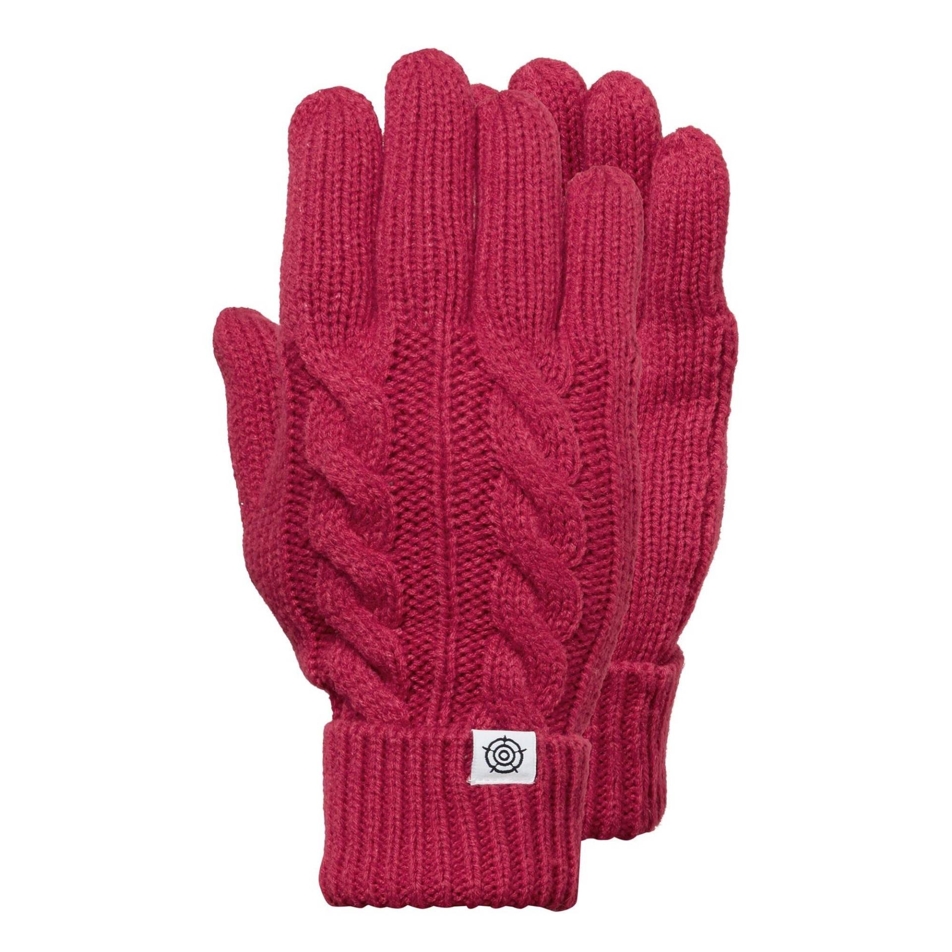 Winterhandschuhe Grouse, Mit Zopfmuster Herren Pink ONE SIZE von Tog24