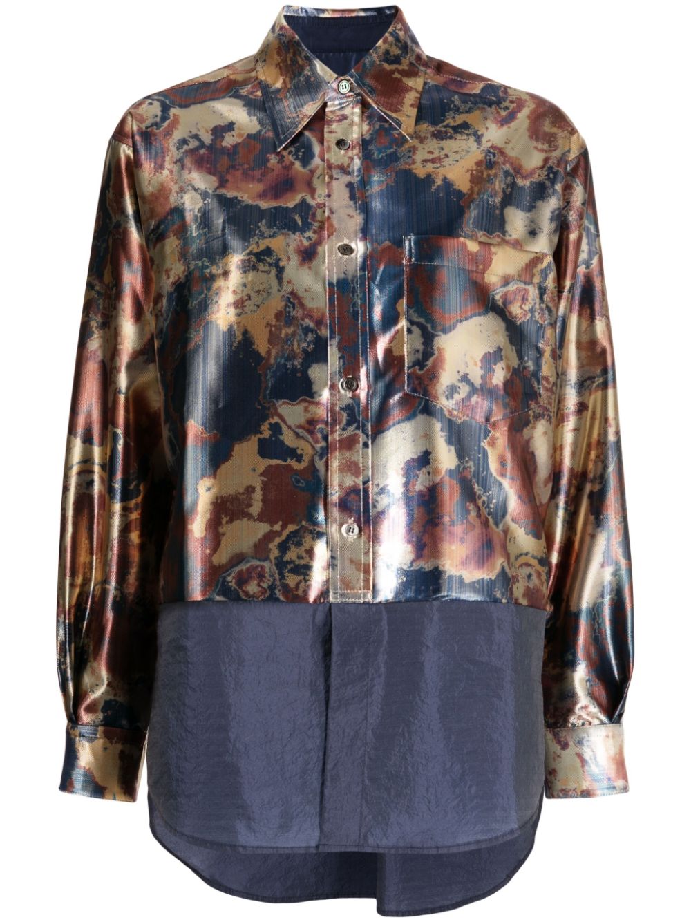 Toga Pulla abstract-print panelled shirt - Multicolour von Toga Pulla