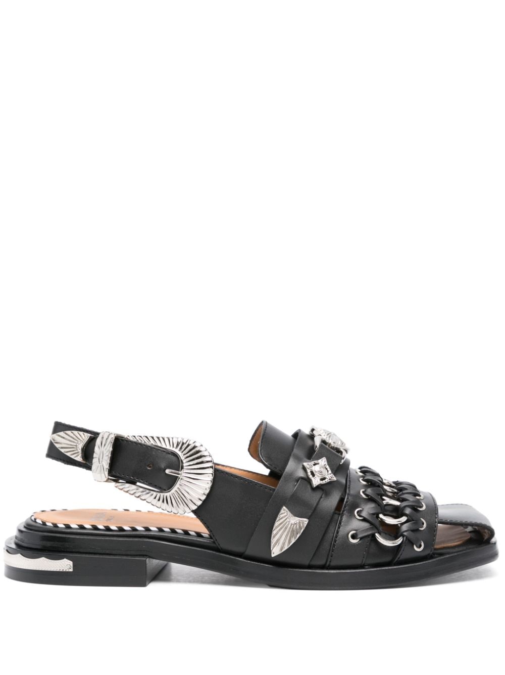 Toga Pulla embellished leather sandals - Black von Toga Pulla