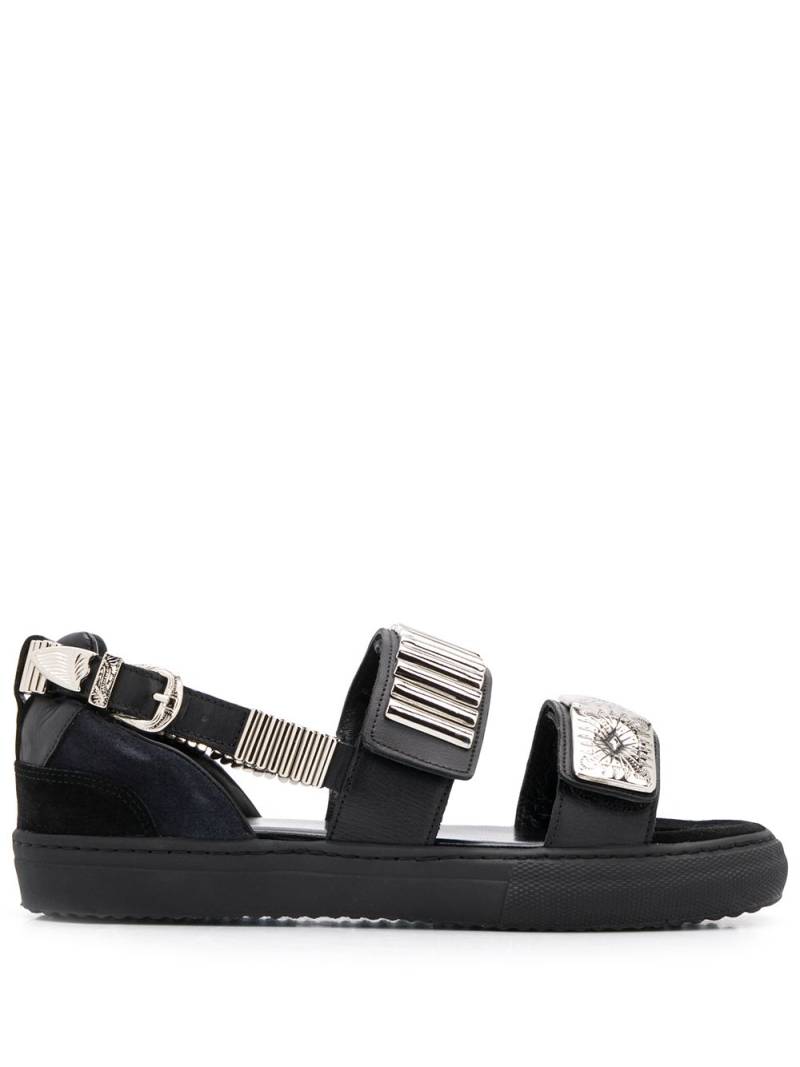 Toga Pulla embossed strap sandals - Black von Toga Pulla