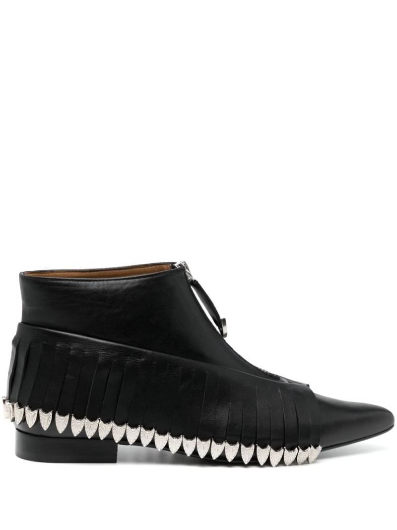 Toga Pulla fringed-detail leather boots - Black von Toga Pulla