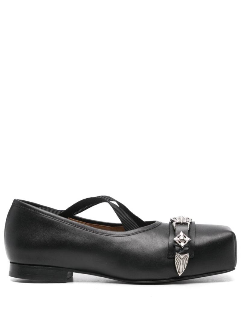 Toga Pulla metallic-detail ballet flats - Black von Toga Pulla