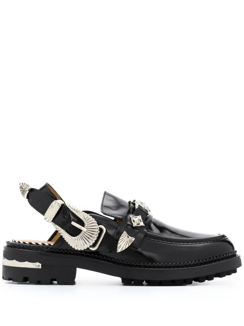 Toga Pulla sling-back mule loafers - Black von Toga Pulla