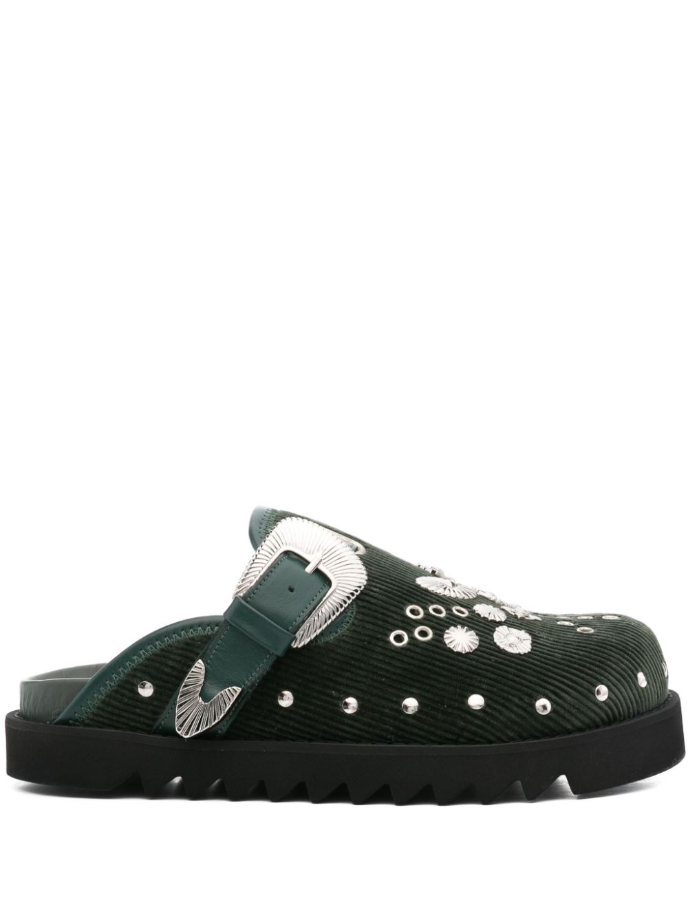 Toga Virilis eyelet-metal slippers - Green von Toga Virilis