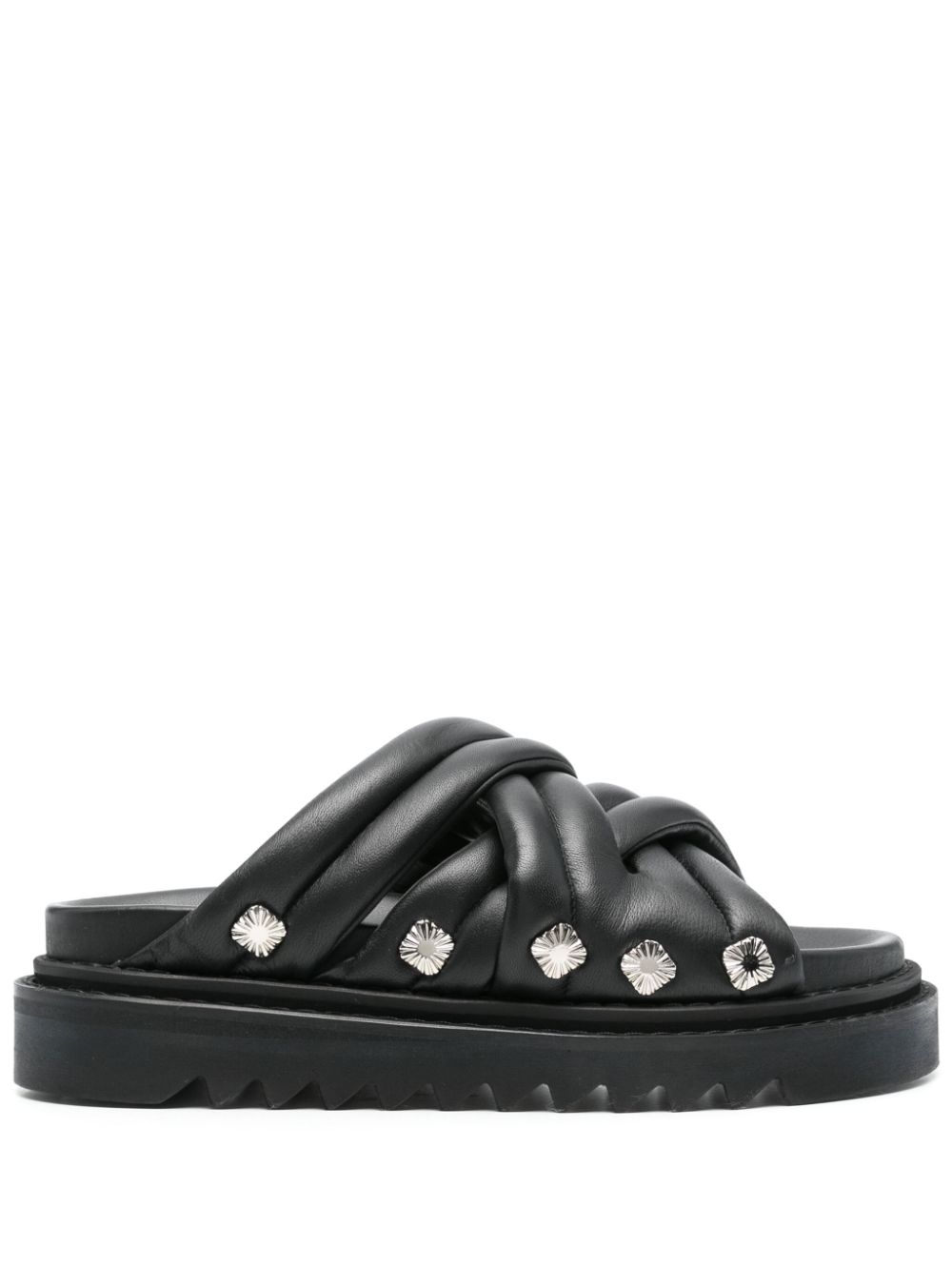 Toga Virilis interwoven-design slides - Black von Toga Virilis