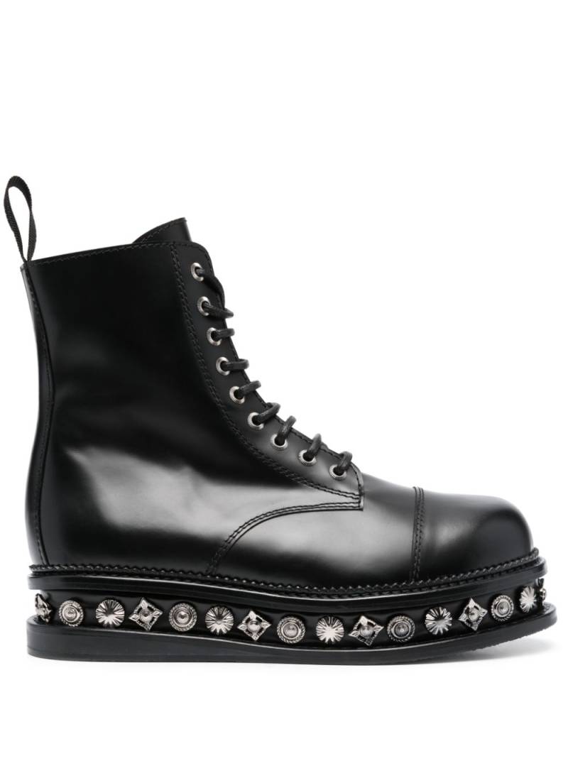 Toga Virilis stud-embellished platform leather boots - Black von Toga Virilis