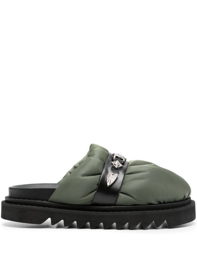 Toga Virilis stud-embellished slip-on mules - Green von Toga Virilis