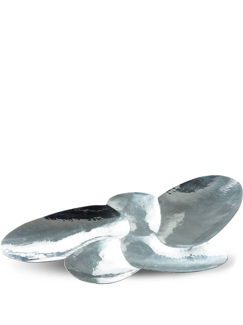 Tom Dixon Cloud hammered-effect platter - Silver von Tom Dixon