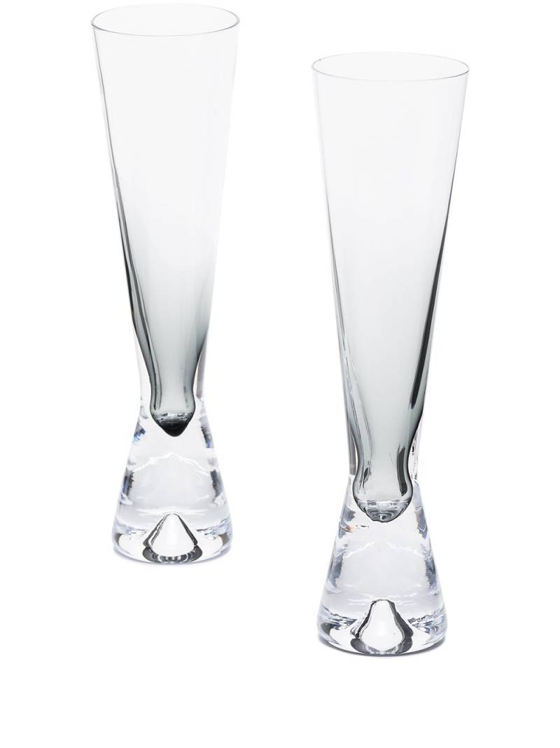 Tom Dixon Tank set of two Champagne glasses - White von Tom Dixon