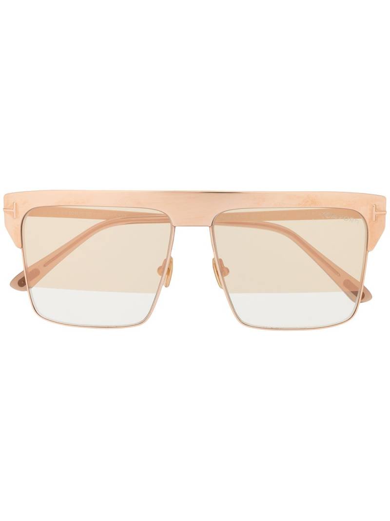 TOM FORD Eyewear square frame sunglasses - Gold von TOM FORD Eyewear