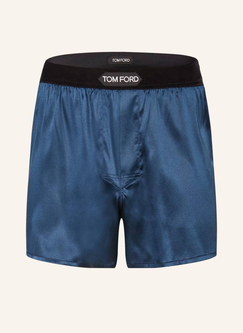 Tom Ford Boxershorts Aus Seide blau von Tom Ford