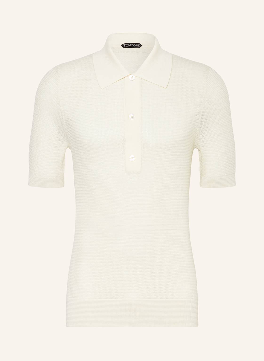 Tom Ford Strick-Poloshirt Mit Seide weiss Tom Ford Strick-Poloshirt Mit Seide weiss von Tom Ford