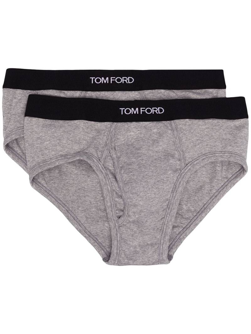 TOM FORD logo band brief two-set - Grey von TOM FORD