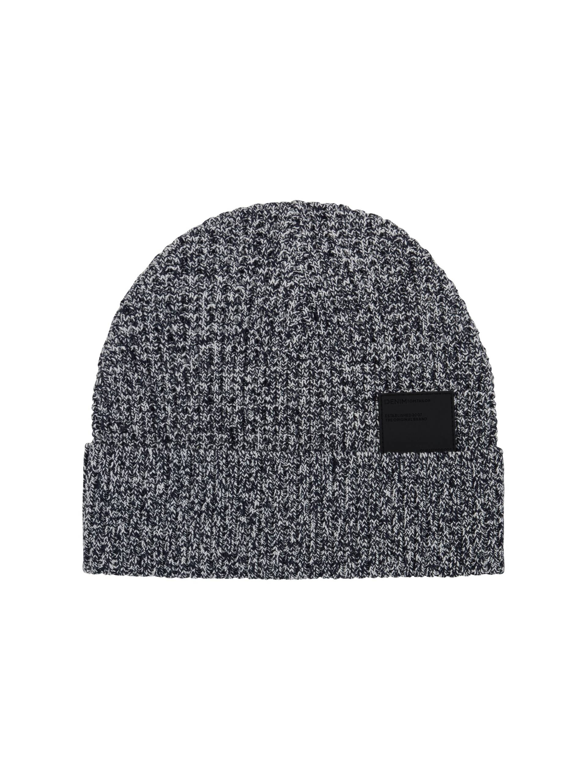 TOM TAILOR Denim Beanie, mit Strick-Struktur und Logo-Badge von Tom Tailor Denim