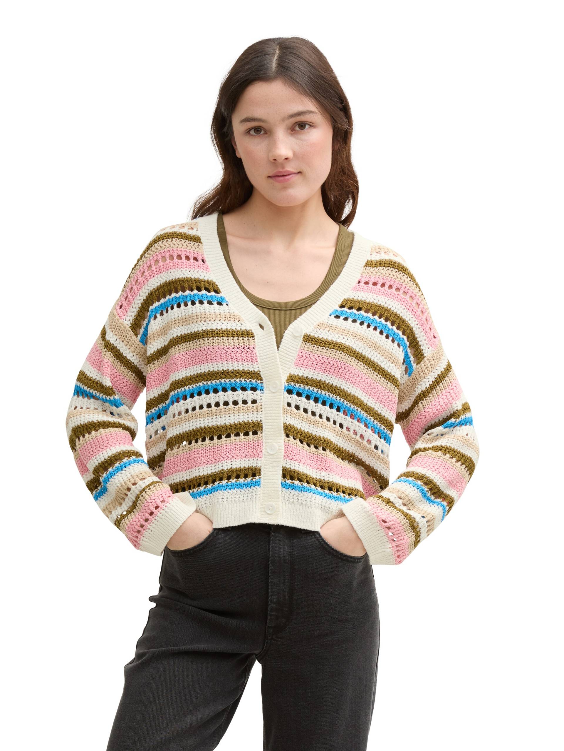 TOM TAILOR Denim Cardigan, mit Streifen Muster TOM TAILOR Denim Cardigan, mit Streifen Muster von Tom Tailor Denim