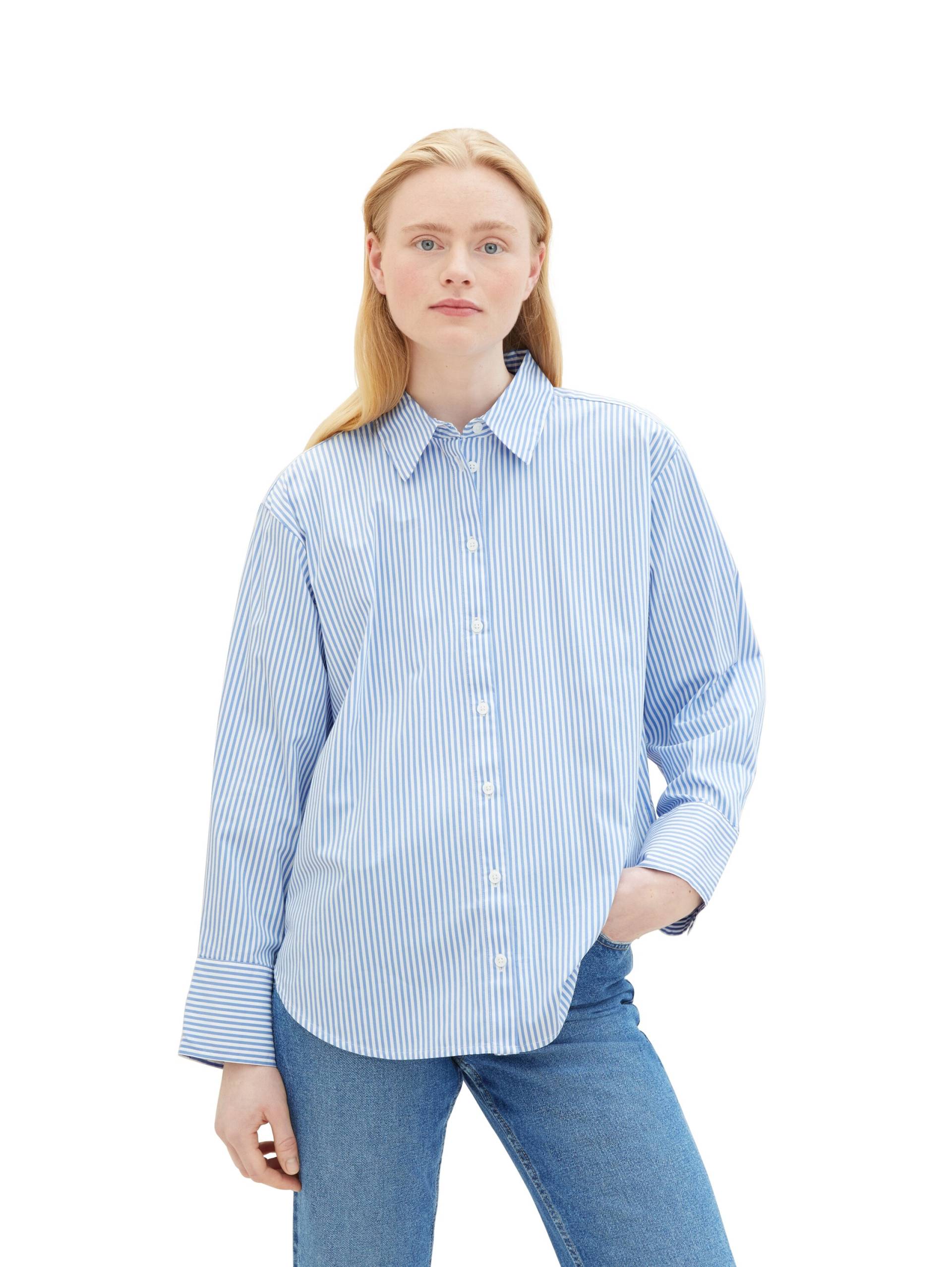 TOM TAILOR Denim Hemdbluse, im Streifendesign und mit Stretch TOM TAILOR Denim Hemdbluse, im Streifendesign und mit Stretch von Tom Tailor Denim