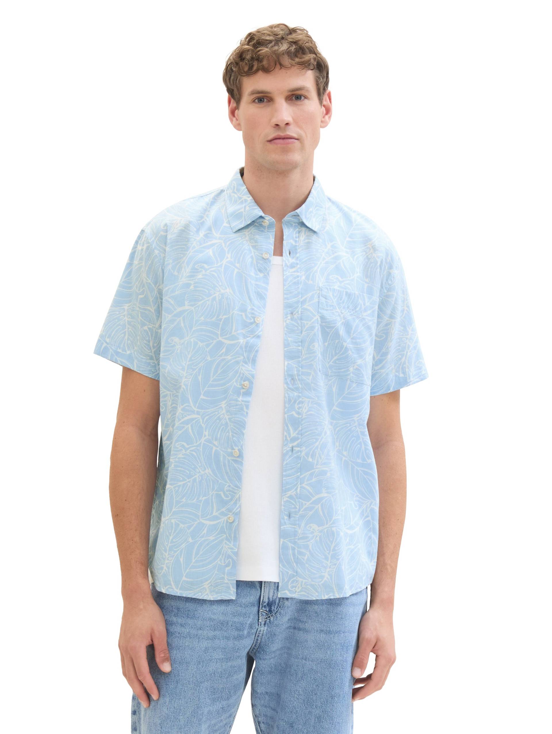 TOM TAILOR Denim Kurzarmhemd, mit modischem Allover-Print TOM TAILOR Denim Kurzarmhemd, mit modischem Allover-Print von Tom Tailor Denim