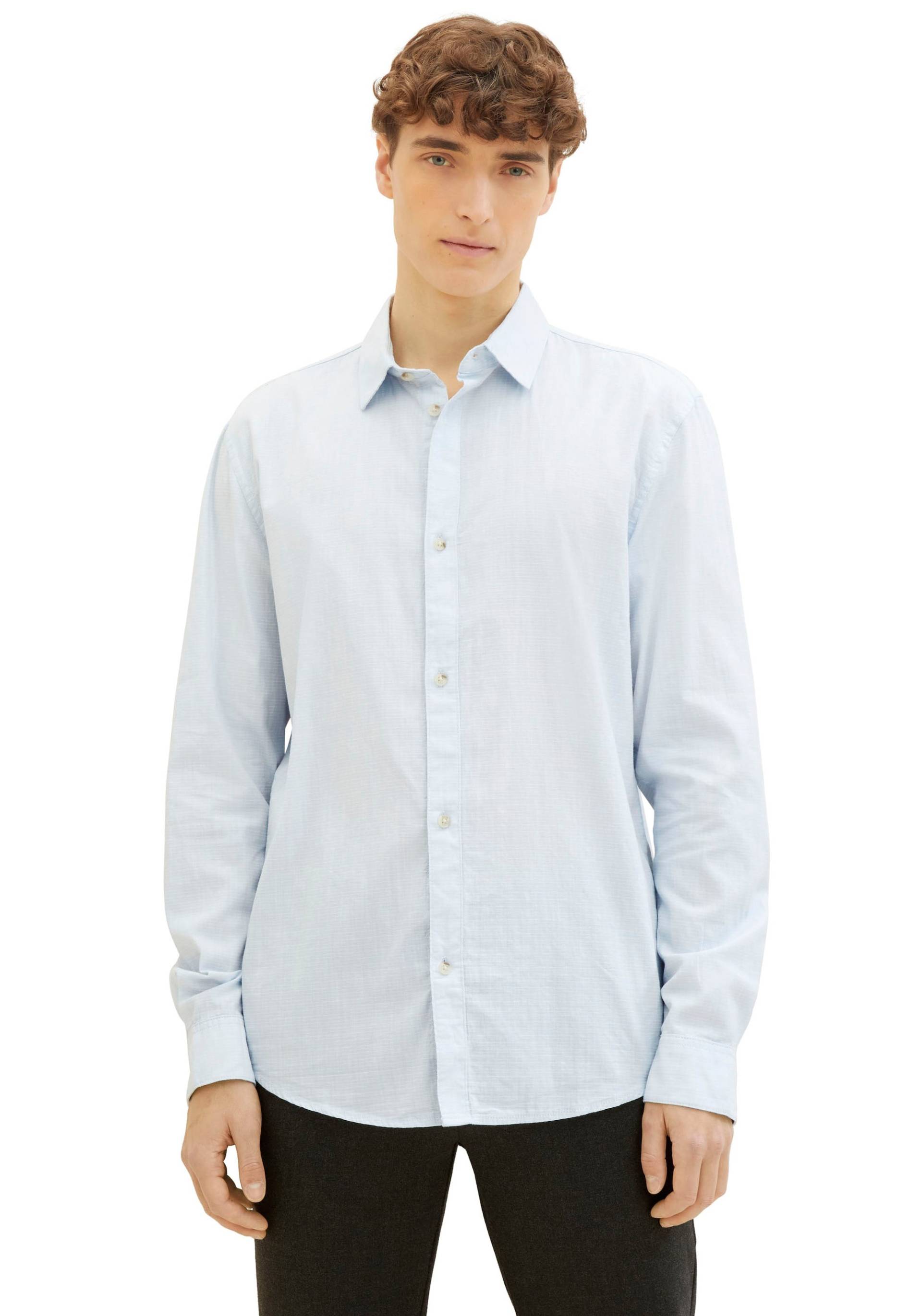 TOM TAILOR Denim Langarmhemd, mit Knopfleiste und Struktur-Optik TOM TAILOR Denim Langarmhemd, mit Knopfleiste und Struktur-Optik von Tom Tailor Denim
