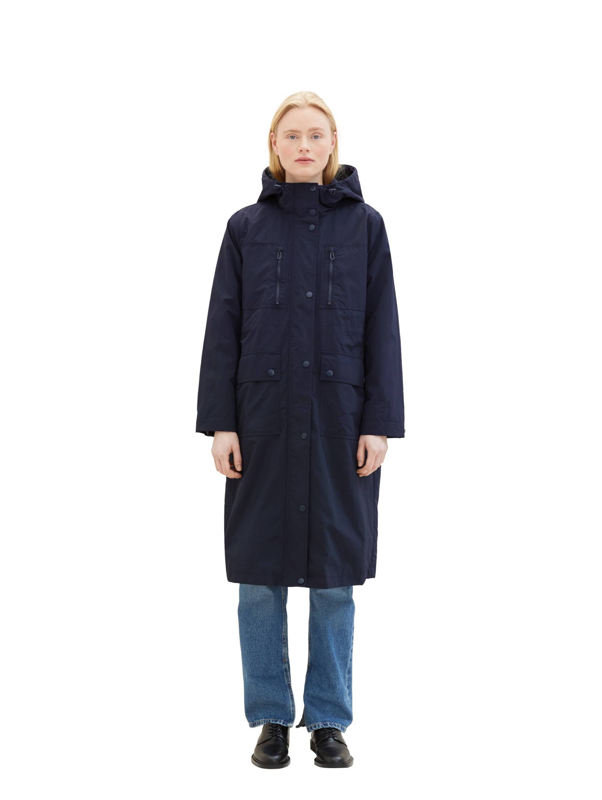TOM TAILOR Denim Regenjacke, mit Kapuze, mit Kapuze und in extra langer Form TOM TAILOR Denim Regenjacke, mit Kapuze, mit Kapuze und in extra langer Form von Tom Tailor Denim