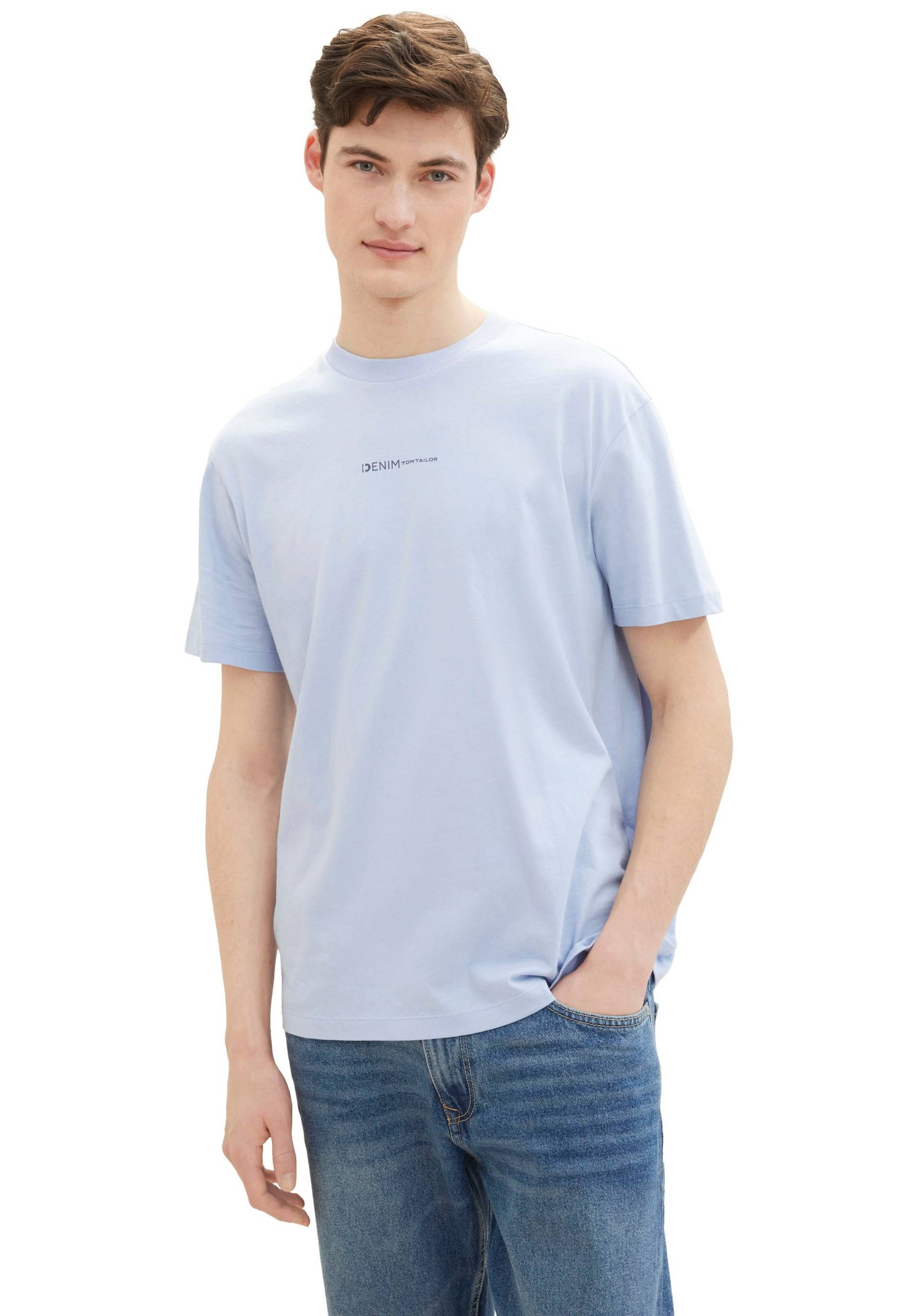 TOM TAILOR Denim Rundhalsshirt, mit Logo-Print und aus reiner Baumwolle TOM TAILOR Denim Rundhalsshirt, mit Logo-Print und aus reiner Baumwolle von Tom Tailor Denim