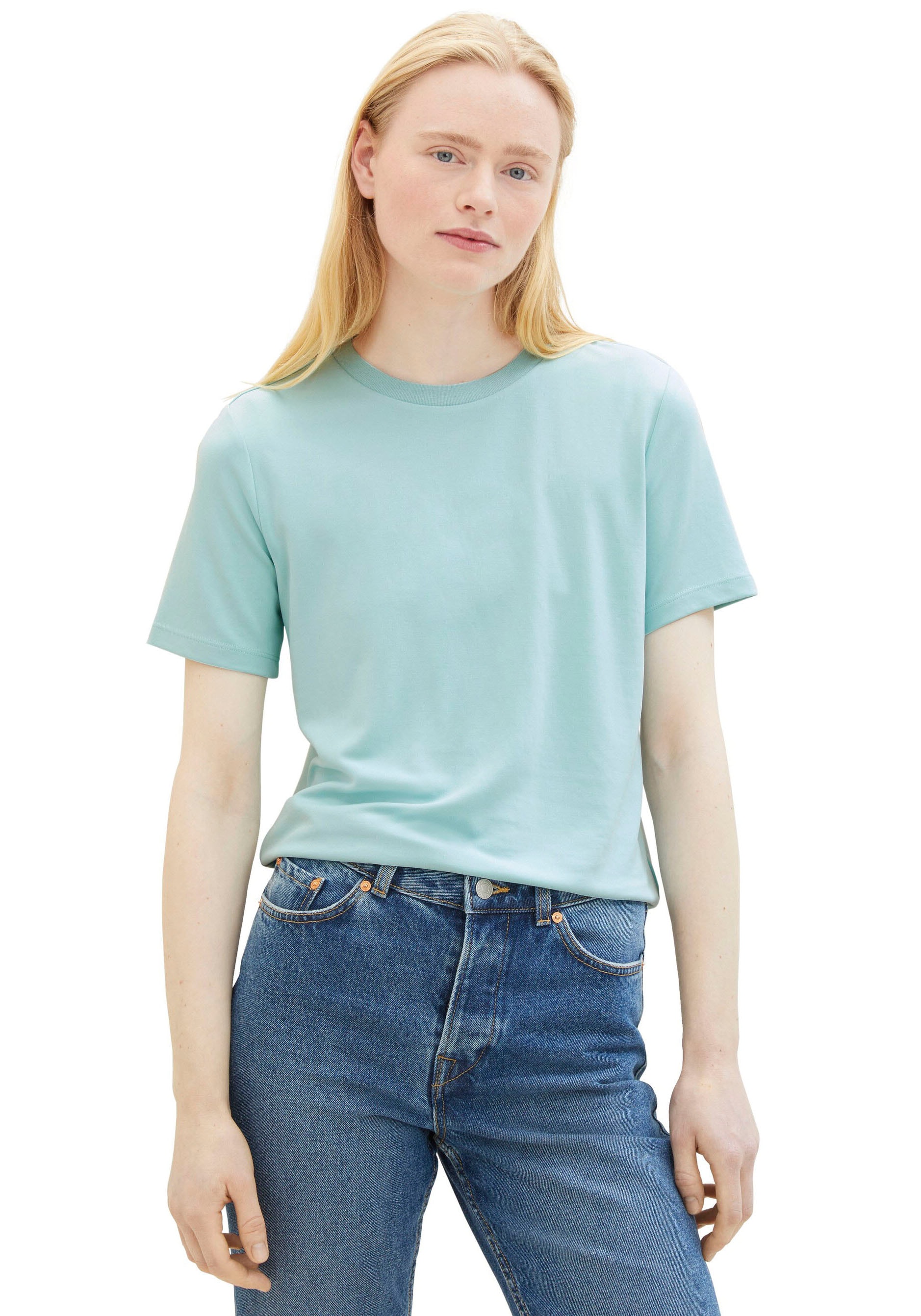 TOM TAILOR Denim Rundhalsshirt, mit Rundhalsausschnitt TOM TAILOR Denim Rundhalsshirt, mit Rundhalsausschnitt von Tom Tailor Denim
