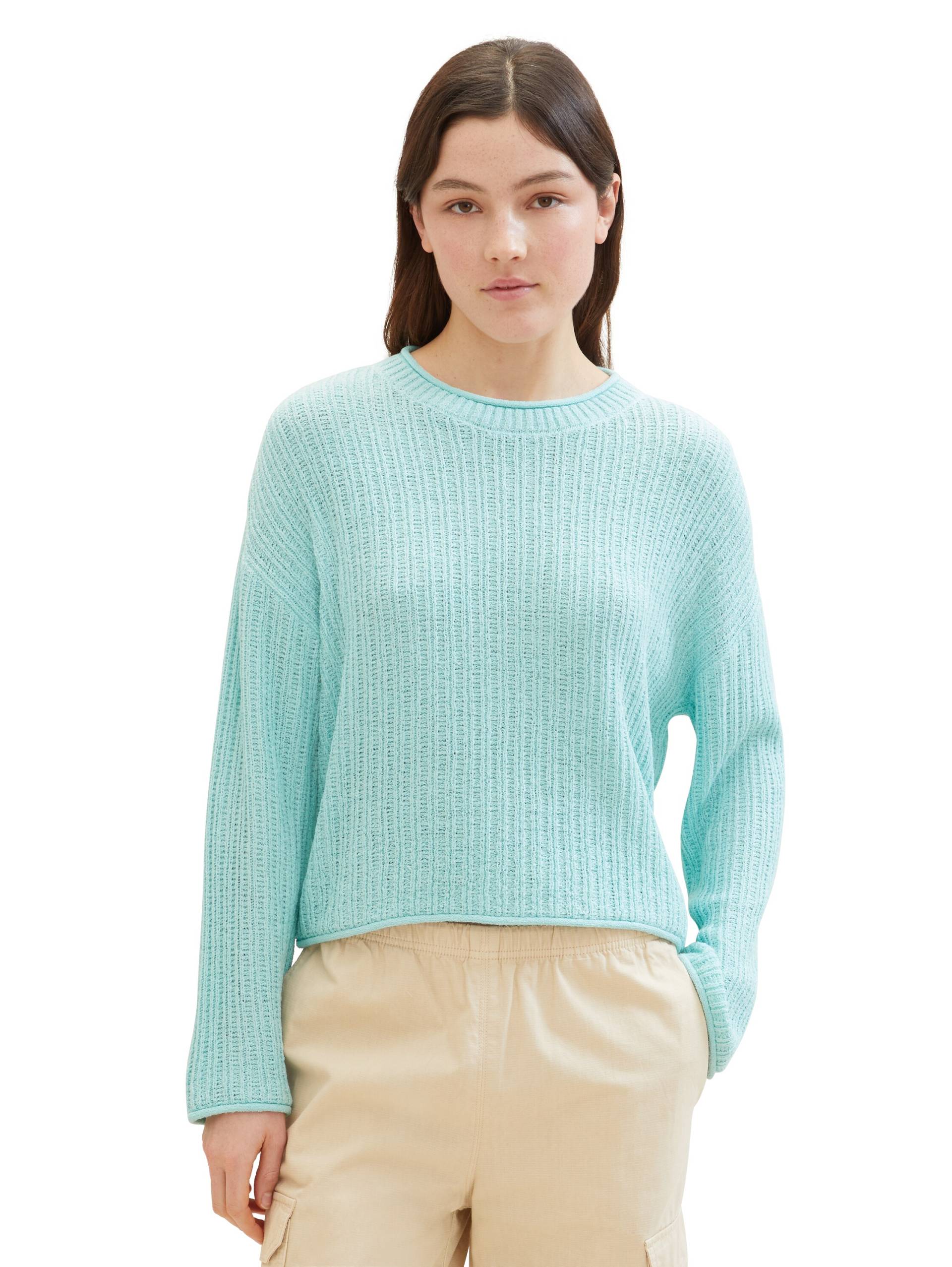 TOM TAILOR Denim Strickpullover, in kurzer Form und mit schöner Struktur TOM TAILOR Denim Strickpullover, in kurzer Form und mit schöner Struktur von Tom Tailor Denim