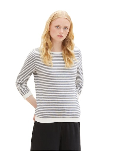 TOM TAILOR Denim Sweatshirt, mit strukturierten Streifen TOM TAILOR Denim Sweatshirt, mit strukturierten Streifen von Tom Tailor Denim