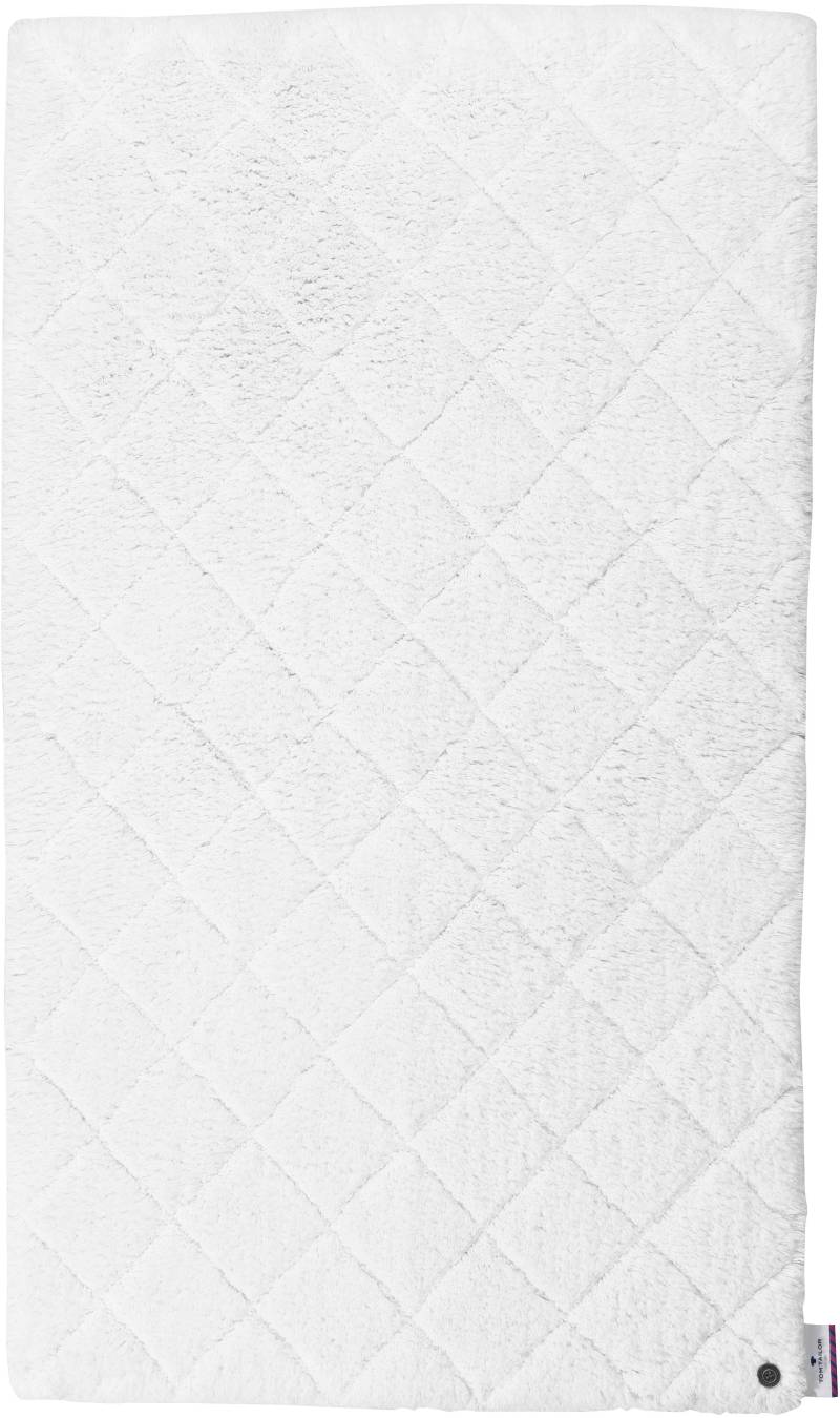 TOM TAILOR HOME Badematte »Cotton Diamond«, Höhe 20 mm, rutschhemmend beschichtet, fussbodenheizungsgeeignet-strapazierfähig, Uni Farben, Pastell Farben, Rauten, reine Baumwolle, weich & kuschelig von TOM TAILOR HOME